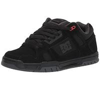 DC Homme Chaussures de Skate Basses Stag, Noir/Gris/Rouge, 39 EU
