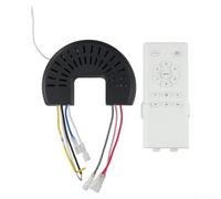 DC Inverter Ventilateur de plafond Lumière Télécommande Kit 90-265V 6 vitesses Vitesse 30m Portée Minuterie Fonction PC Matériau pour convertisseur de fréquence Ventilateurs Blanc Noir