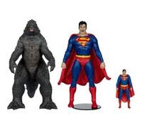 DC Justice League Monsterverse DC Multiverse - Pack de 2 figurines Superman Vs. Godzilla 30 cm G