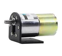 DC Micro Gear Reducer Motor 12V 24V, 5rpm to 600rpm, 37mm Diameter Low Speed Adjustable Motor for Engine Science & DIY Projects(24vmotor and Bracket,20rpm)