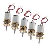 Dc Moteur de Réduction Lot de 5 mini moteurs à engrenages N20 DC 3 V, micro-moteurs vitesse lente, entièrement en métal, for voiture robot monter soi-même (N20, sans borne)