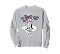 DC Originals Joker Pose Sweatshirt, Unisexe pour Adultes, Gris Chiné, XXL