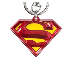 DC Pewter-Keychain Superman Logo Colored Monogram Int.