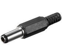 DC plug with Câble protector bore 2,5 x 5,5 mm