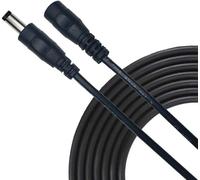 DC Power Extension Cable 2.5 mm x 5.5 mm DC Plug Extension Cable Male to Female Connector for AC Adapter,CCTV Camera Power and More-1 m Black