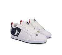 DC Shoes Baskets Court Graffik pour Homme, Blanches, Bleu Marine, Rouge, 41 EU, White Navy Red, 41 EU