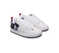 DC Shoes Baskets Court Graffik pour Homme, Blanches, Bleu Marine, Rouge, 41 EU, White Navy Red, 41 EU