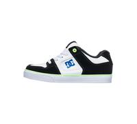 DC Shoes Baskets Pure Elastic pour garçon, Blanc/Vert/Noir, 28 EU