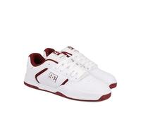 DC Shoes Chaussures de Skateboard Central Casual Low Top Shoe pour Homme, Blanc/Violet/vin, 41 EU