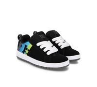 DC Shoes Chaussures de Skateboard Court Graffik pour garçon, Noir Multi White, 35 EU