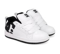 DC Shoes Chaussures de Skateboard Court Graffik pour garçon, White Black, 38 EU