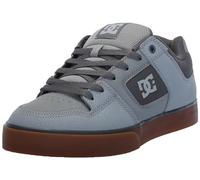 DC Shoes Chaussures de Skateboard en Cuir Pur pour Homme, Gomme de Carbone, 38 EU