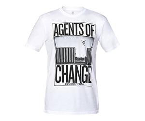 DC Shoes Colin - T-shirt - Col ras du cou - Manches courtes - Homme, Blanc, Medium (Taille fabricant: M)