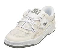 Dc Shoes Construct Pour Hommes - Baskets De Skate En Cuir Et Textile, Blanc Cassé - 40 1/2
