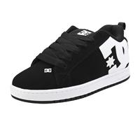 DC Shoes - Court Graffik pour Hommes - Baskets de Skate en Cuir Noir - 45 EU