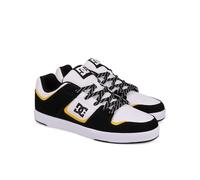 DC Shoes DC Cure Baskets pour Homme, Blanches, Noires, Jaunes, Taille 43 EU, Blanc, Noir, Jaune, 43 EU