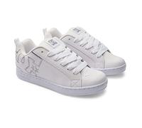 DC Shoes COURT GRAFFIK - Baskets Skate Femme Blanc Argent - 38.5 EU