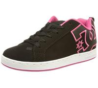 DC Shoes Femme Court Graffik Basket, Pochoir Noir et Rose, 40.5 EU