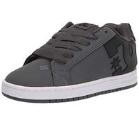 DC Homme Court Graffik Casual Low Top Skate Shoe Sneaker Chaussure, Gris foncé, Noir, Blanc, 44.5 EU