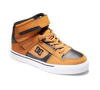 Dc Shoes Pure High Top Ev-Chaussures en Cuir Haut de Gamme pour Enfants Basket, Wheat Black, 30 EU