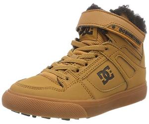 Dc Shoes Pure High Top Winter, Chaussures de Skateboard garçon, Marron (Wheat We9), 36 EU