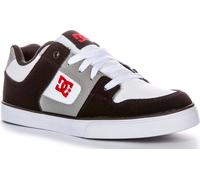 DC Shoes Pure Youth Baskets en cuir suédé blanc noir gris - 5,5 UK - 38 EU - 6,5 US / Blanc Noir Gris