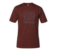 DC Shoes Scratchstar - T-Shirt - Uni - Col Ras du Cou - Manches Courtes - Homme - Rouge (Red Rum) - Small (Taille Fabricant: S)