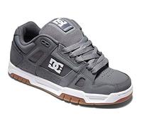 DC Shoes Stag - Baskets homme cuir gris, semelle Cup, col et languette rembourrés 43 EU