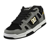 DC Shoes Stag Chaussures de Skate Homme - Cuir et Synthétique Gris Jaune - 44 EU