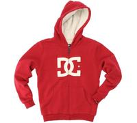DC Shoes Tangle - Sweat-shirt à Capuche - Uni - Doublé Sherpa - Garçon - Rouge (Deepred/Natural) - L