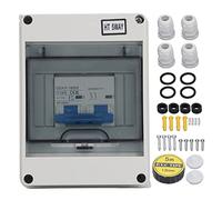 DC Solar PV Disconnect interrupteur IP65 Boîte à répartition étanche Box interrupteur d'air pour le système de production d'électricité 500V Polycarbonate ABS 115x157x90mm