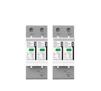 DC SPD Surge Protective Device 600V 1000V 2P 20KA 40KA 60KA Voltage Protector Solar PV Photovoltaic Lightning Arrester AUOQKQUT(60KA,DC 600V)