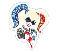 DC Super Hero Girls Harley Quinn Typographie Autocollant Sticker