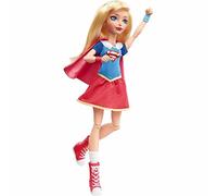 DC Super Hero Girls Poupée articulée Supergirl de 30 cm blonde, avec tenue en tissu et carte d'identité, jouet enfant, DLT63
