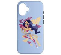DC Super Hero Girls Wonder Woman and Logos Coque pour iPhone 16