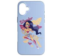 DC Super Hero Girls Wonder Woman and Logos Coque pour iPhone 16 Plus