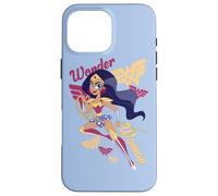 DC Super Hero Girls Wonder Woman and Logos Coque pour iPhone 16 Pro Max