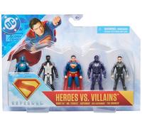 DC Superman - Multipack 5 Figurines De 8 Cm - Figurines Articulées Issues du Film - Super Héros Et Super Vilain - Jouet À Collectionner - Jouet Enfant 4 Ans Et +