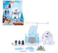 DC Superman - Playset Forteresse De Solitude - Univers De Jeu Complet Issu du Film - 3 Figurines Incluses - Super Héros Et Super Vilain - Jouet À Collectionner - Jouet Enfant 4 Ans Et +