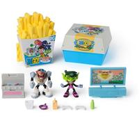 DC - Teen Titans Go! - Kitchen Chaos Dis-Play Set - Décors Avec 2 Figurines Beast Boy Et Cyborg - Accessoires - Jouet À Collectionner - Super Héros - Figurine Pour Enfant - Jouet Enfant 4 Ans Et +