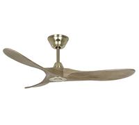 CasaFan Ventilateur de plafond 312224 Eco authentique 122 cm moteur couleur laiton et pales couleur chêne