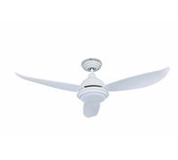 Pepeo Ventilateur de plafond Raja blanc économie d’énergie LED dimmable Télécommande 122 cm
