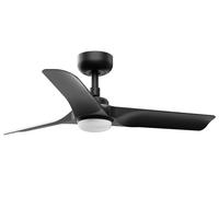 DC Ventilateur de plafond Télécommande 6 Vitesses Hey 90cm Noir Plafonnier LED