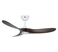 DC Ventilateur de plafond Télécommande ECO GENUINO Blanc Mat & Noyer 122 cm
