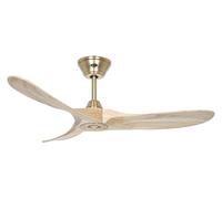 DC Ventilateur de plafond Télécommande ECO GENUINO Laiton mat & Bois 122 cm