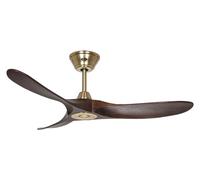 DC Ventilateur de plafond Télécommande ECO GENUINO Laiton Mat & Noyer 122 cm