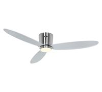 DC Ventilateur plafond avec LED Plano 132cm Chrome Ventilateur avec Télécommande