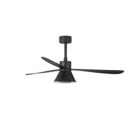 DC Ventilateur plafond avec Lumière LED CCT Amelia Noir Télécommande Silencieux