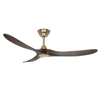 Ventilateur de plafond Eco Genuino DC 152 Laiton & Noyer CasaFan