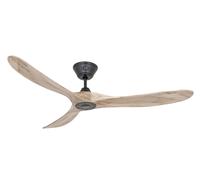 DC Ventilateur plafond Télécommande 152 cm Ventilateur Éco Genuino Noir Bois